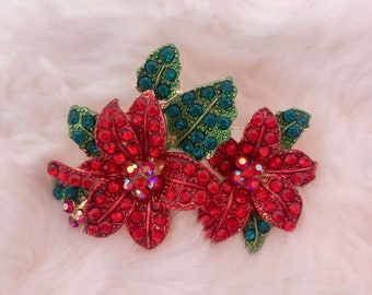 The Prettiest Poinsettia Pin