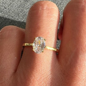 Fake Oval Engagement Ring Etsy UK