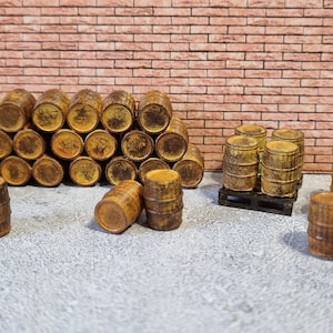 Wood Style Barrels Full Set OO Gauge 1:76 Maßstab Modell Landschaft Eisenbahn/Diecast