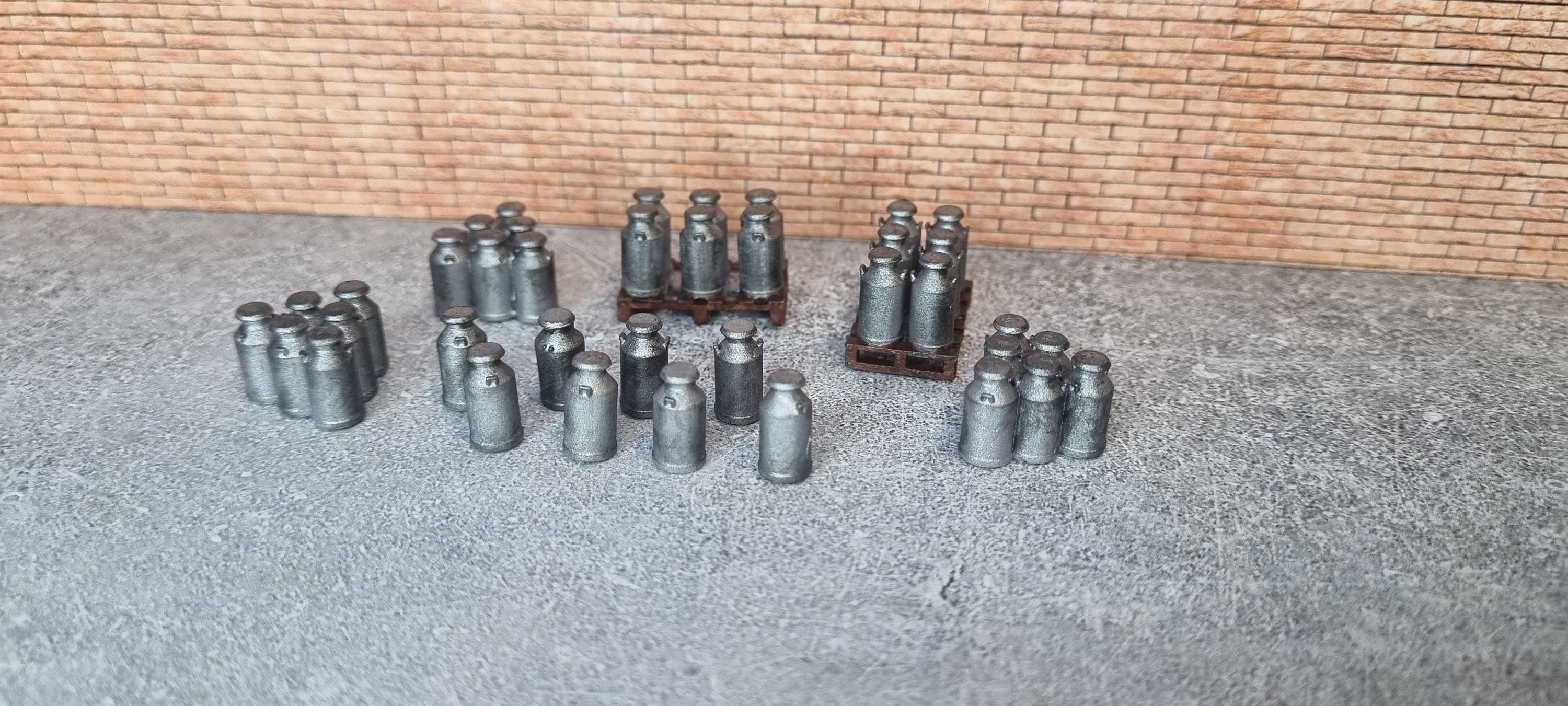 Nuovi Latte Churns OO HO Gauge Modelli In Scala 1:76 Ferroviari - Foto 8