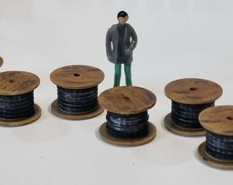 Bobine de tambour à câble de six OO Gauge 1:76 Modèle de scène Chemin de fer / Diecast