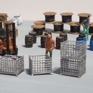 Set of Six Pallet Cages OO Gauge 1:76 Scale Model Scenery Railway/Diecast