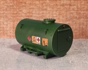 Tanque de diésel de 10.000 litros con calcomanías, escala OO (1:76), maqueta de ferrocarril.