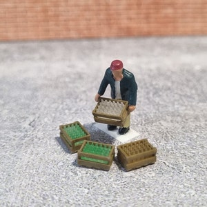 Bottled Beer Crate Set of 12 OO Gauge 1:76 Scale Model Scenery Railway