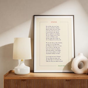 Poesie Poster « Stufen » von Hermann Hesse, edition I, Budget und Fine Art Print A4, A3, A2 – Wunderschönes Poster für neue Anfänge