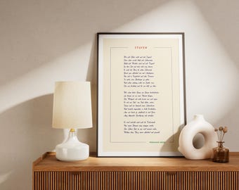 Hermann Hesse "Stufen" Edition I Fine Art Poetry Print