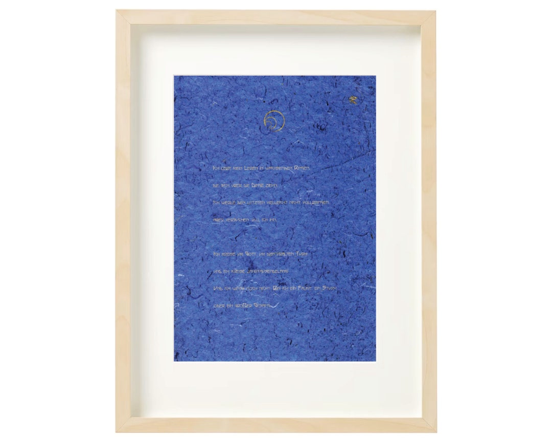Rilke: « Ich Lebe Mein Leben », 2 Colors - Etsy