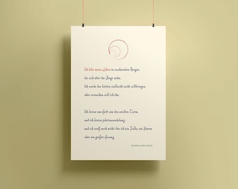 Rilke: « Ich lebe mein Leben »