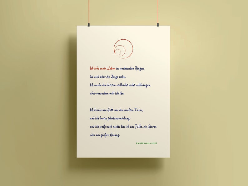Rilke: « Ich lebe mein Leben » image 1