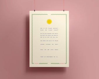 Stefan George Poetry Poster: Inspiring Fine Art Print