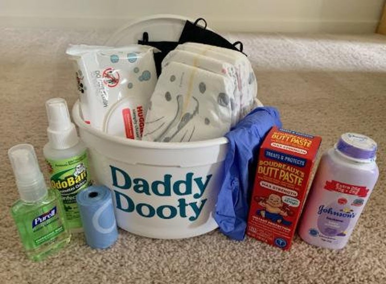 DADDY DOOTY Baby Shower Gift for Dad Poop Pail Daddy Duty Etsy