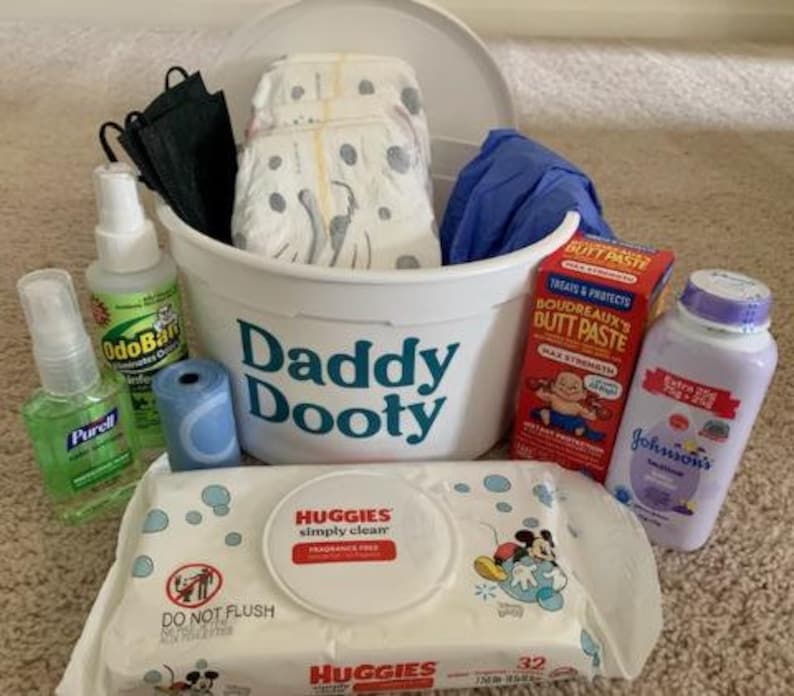 DADDY DOOTY Baby Shower Gift for Dad Poop Pail Daddy Duty Etsy