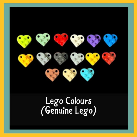 Personalised Valentines Lego Heart Keyring / Keychain 2pcs