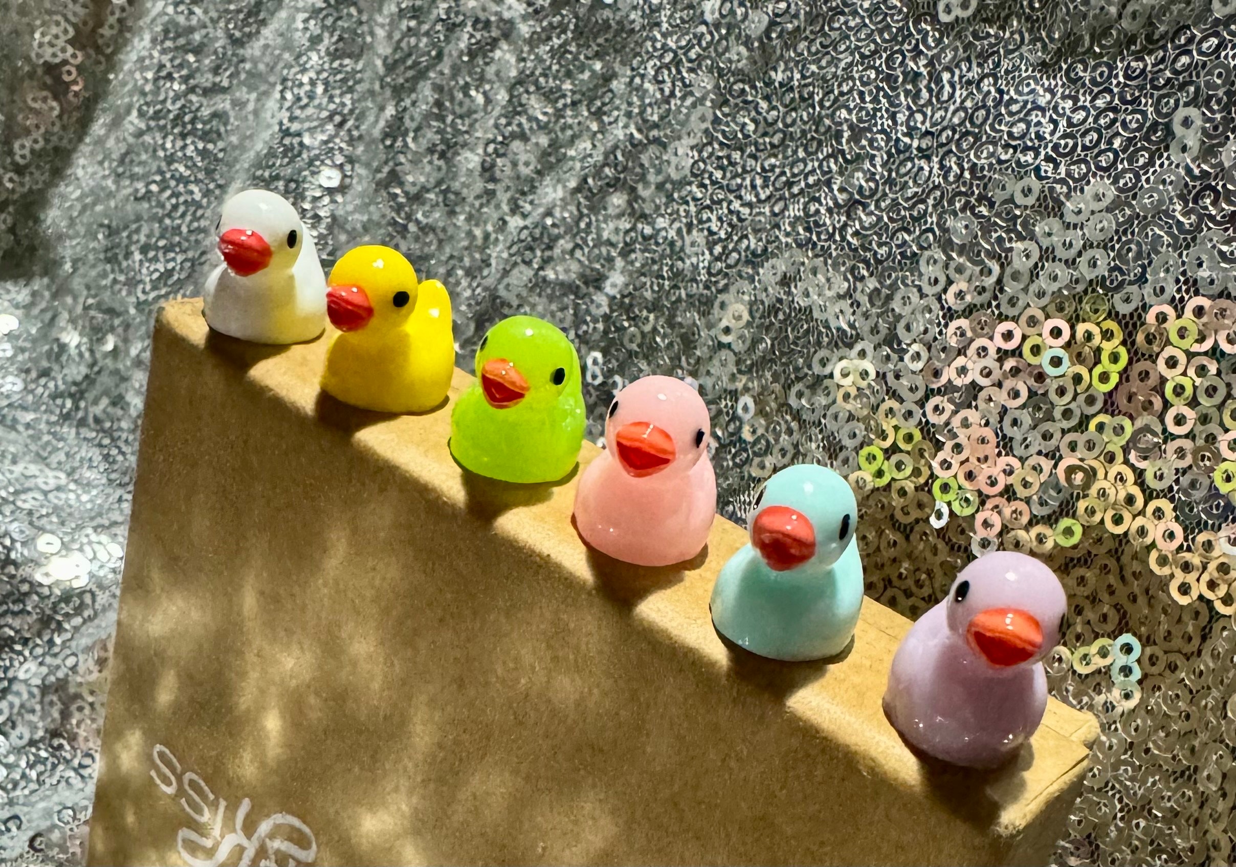 100 Pièces Mini-canard En Résine Miniatures Figurines