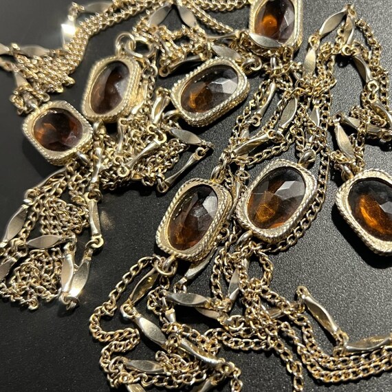 Vintage Sarah Coventry Long Double Chain Necklace… - image 2