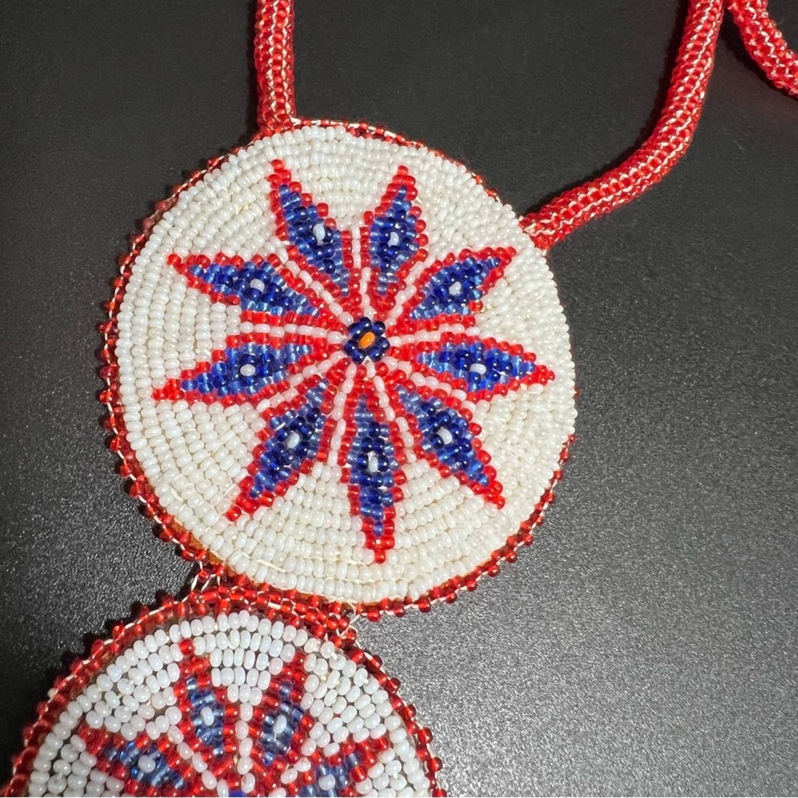 St Francis Indian Mission Native American 3 Medallion Beaded Etsy