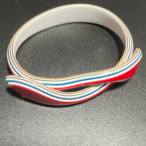 Lea Stein Snake Wrap Bangle Bracelet Colorful Lay… - image 8