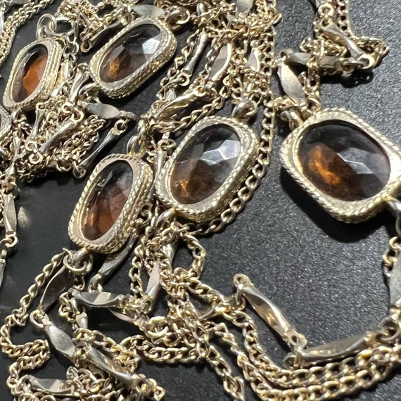 Vintage Sarah Coventry Long Double Chain Necklace… - image 3