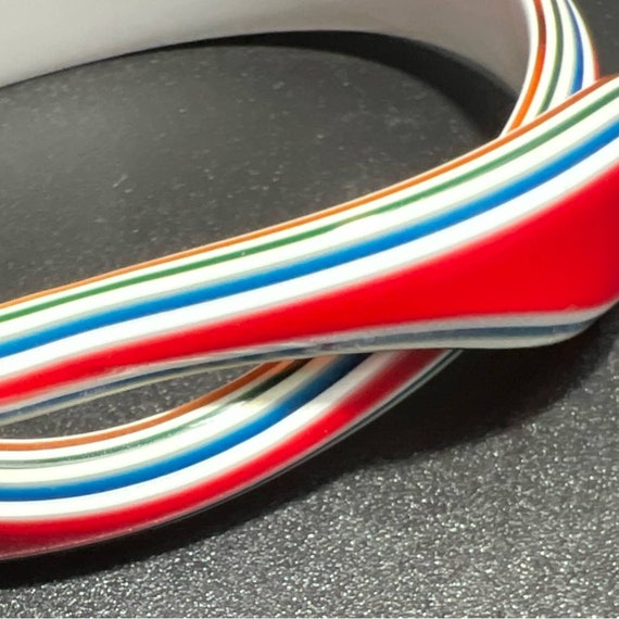 Lea Stein Snake Wrap Bangle Bracelet Colorful Lay… - image 2