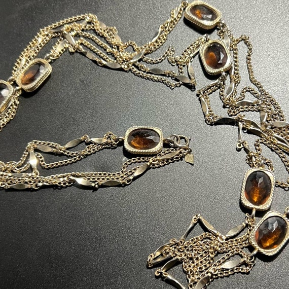 Vintage Sarah Coventry Long Double Chain Necklace… - image 1