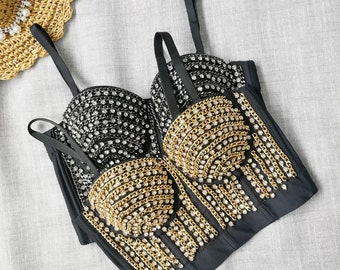 Motivi Rhinestone Vintage Top-Bust 32 to 34
