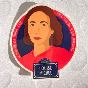 Louise Michel Carte 18 X 18 Etsy Polska