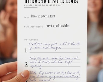 Bachelorette Party Game, Innocent Instructions, PG Girls Night, Bridal Shower Printable (Digital Download)