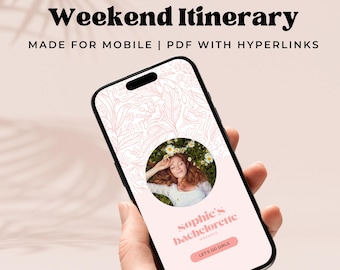 Bachelorette Weekend Itinerary: Editable Mobile Template (Digital Download)