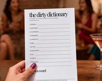 Funny Bachelorette Party Game Printable, Naughty Word Guessing Game for Adults (Digital Download PDF)