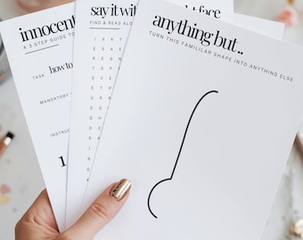 Hens Party Girls Night Games Bundle: Anything But, Word search Icebreaker, Group Game (Printable PDF, Instant Download)