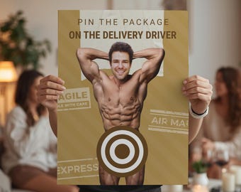 Custom Pin the Package Bachelorette Game, Delivery Driver Bridal Shower Activity (Digital Download)