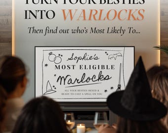 Witchy Bachelorette Party Games Gender Swap: Most Likely to Canva Template (Digital Download)