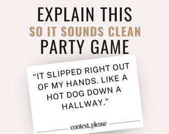 Bachelorette Party Game Printable, Dirty Minds Innuendo Style Adult Card Game for Girls Night Hen Do Ladies Night