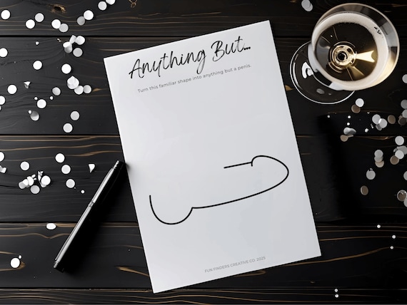 Dirty Bachelorette Party Game Printable, Anything But Game, Adult Hen Party, Funny Bridal Shower Activity, Girls Night Drinking Game