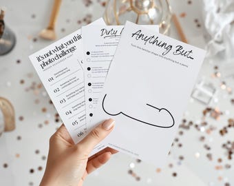 Printable Bachelorette & Hens Party Games Bundle: Anything But, Scavenger Hunt, Dirty Minds (PDF Download)