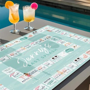 Last Splash Bachelorette Board Game | Party Drinking Board Game | Pool Bach Party | Bridal Shower | Girls Night Out | Instant Download |