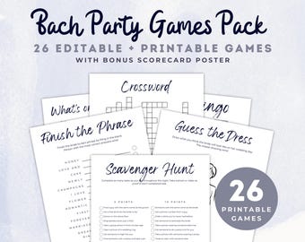 Bridal Shower Games | He Said She Said, Something Blue (Printable Download)