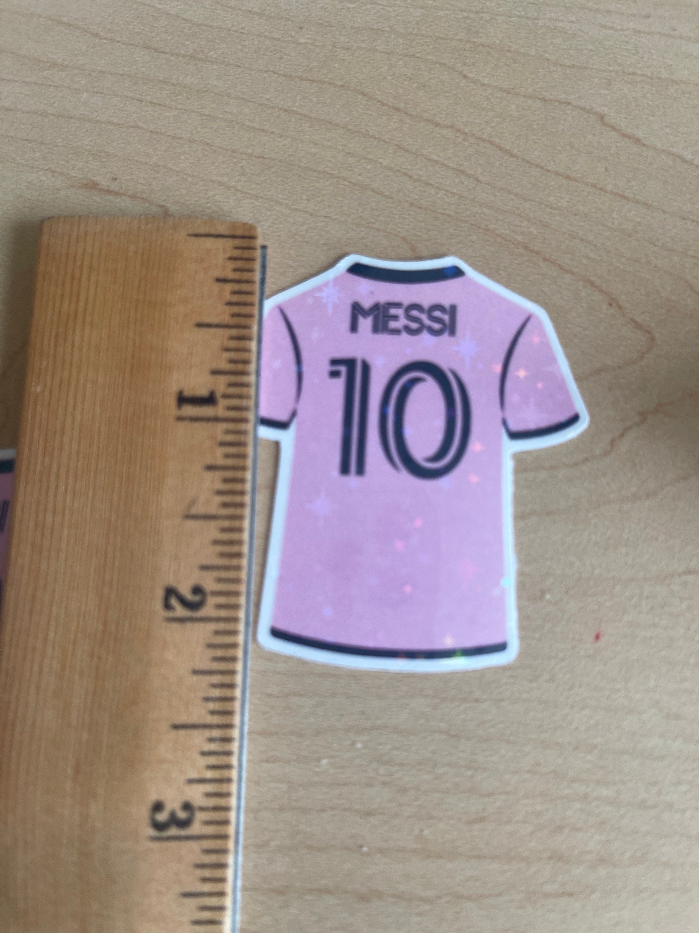 Messi Jersey Holographic Sticker - Etsy