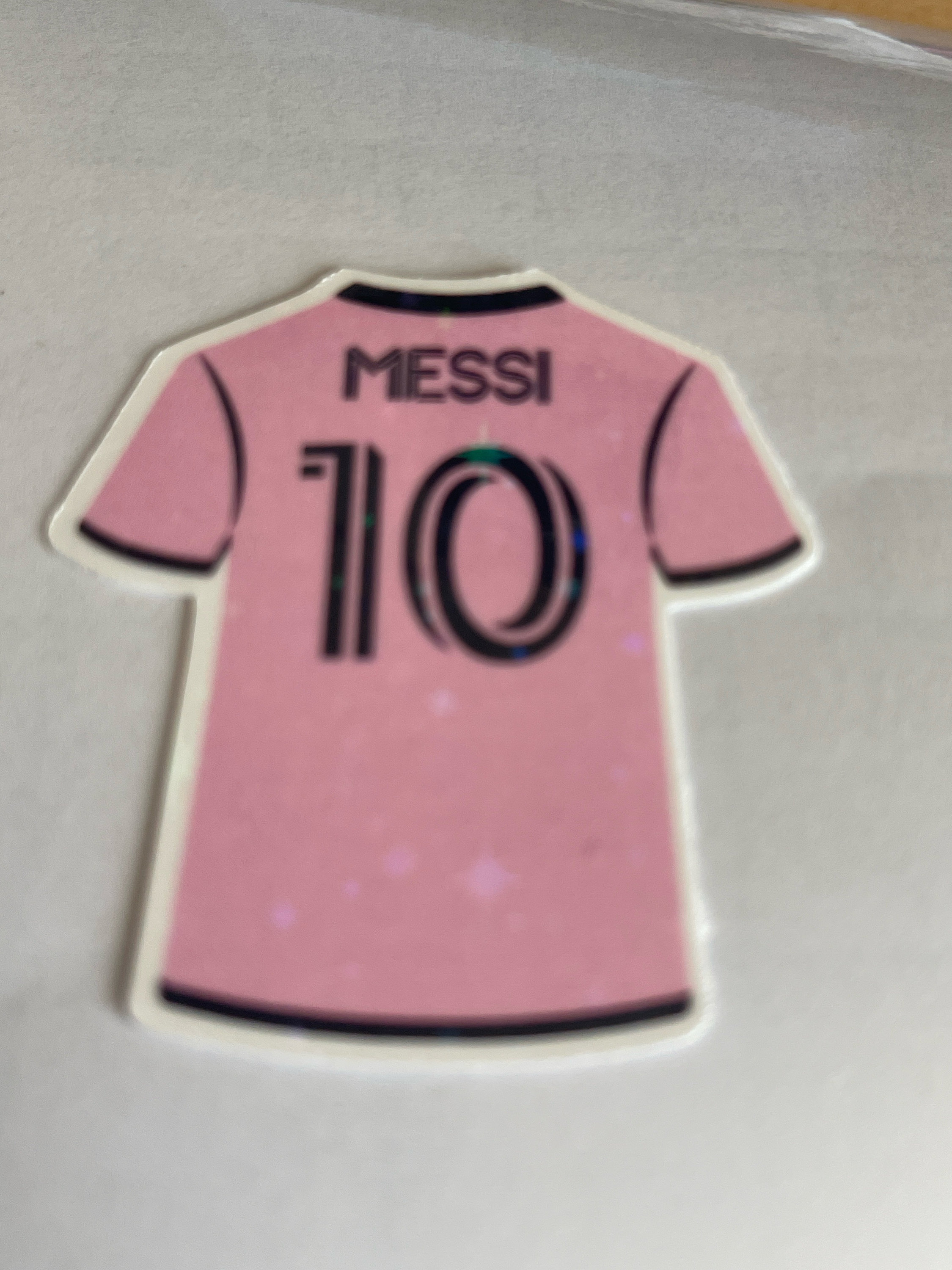 Messi Jersey Holographic Sticker - Etsy