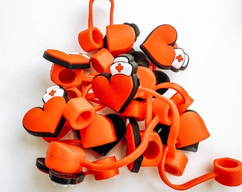 Nurse heart straw topper - Nurse straw topper - Straw accessory - Nurse gift - Gift for nurse