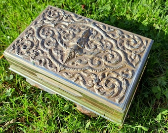 Sterling Silver Wood Lined Cigar Box