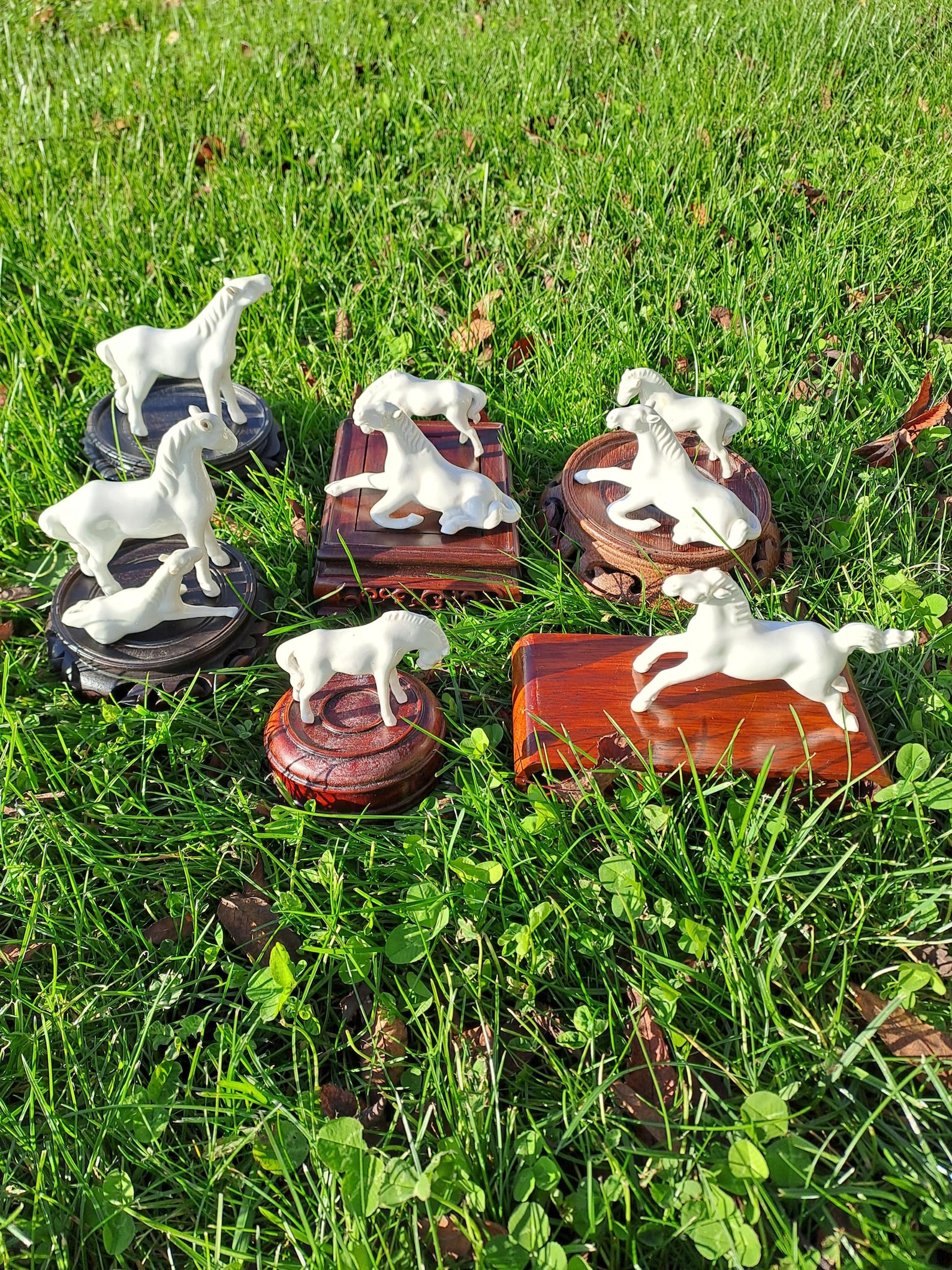 Chinese Swatow Porcelain Horses