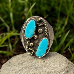 Sterling Silver Navajo Turquoise Ring
