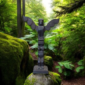 First Nations Hand-Carved Wood Totem