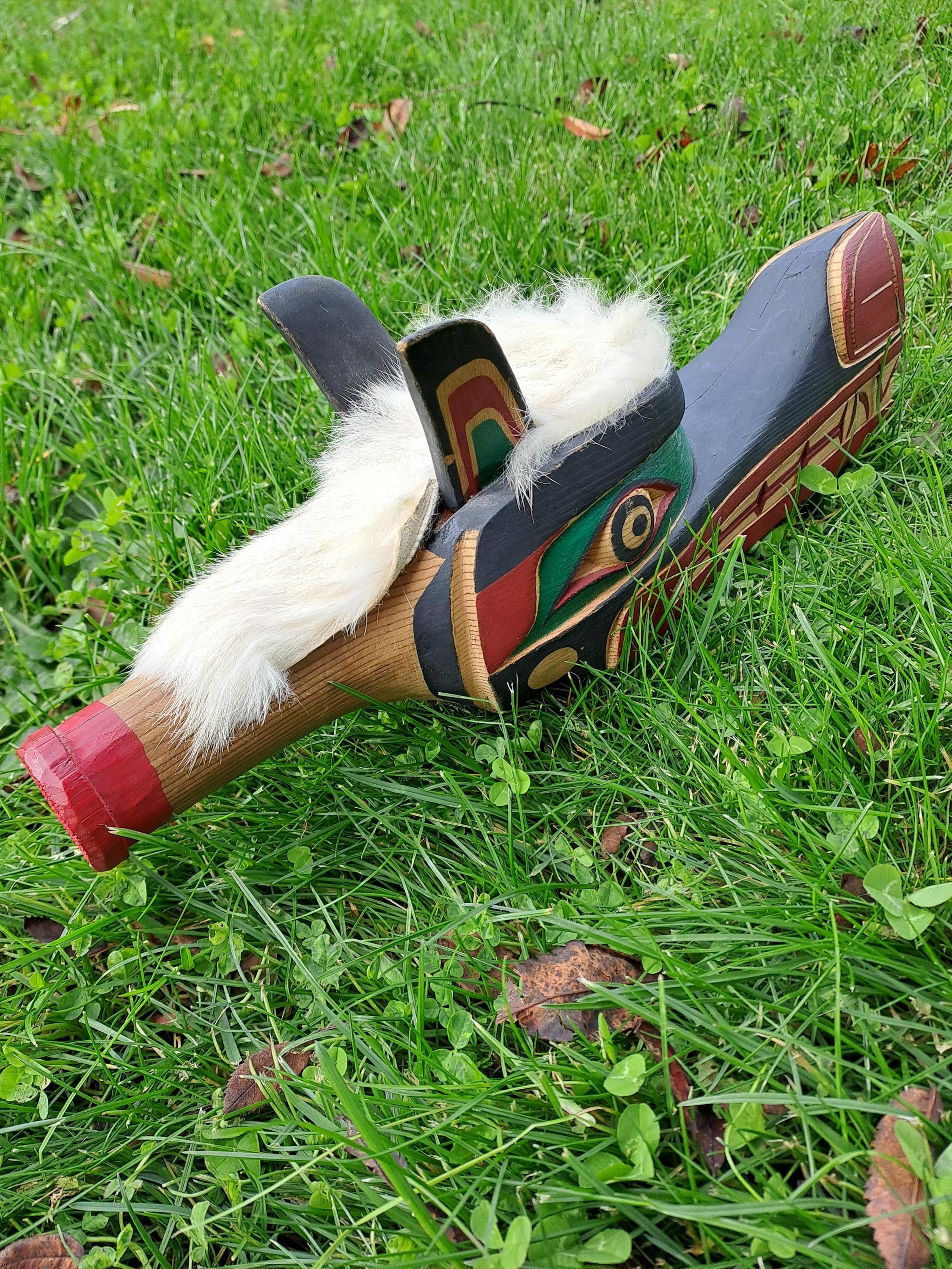 First Nations Rattle Drawing First Nations Wolf Rattle by Derek C. Heaton - Etsy