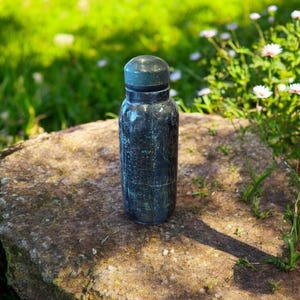Chinese Blue Tigers Eye Carved Snuff Bottle
