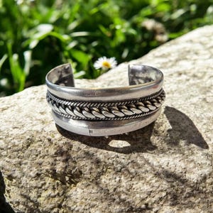 Egyptian .800 Silver Cuff Bracelet