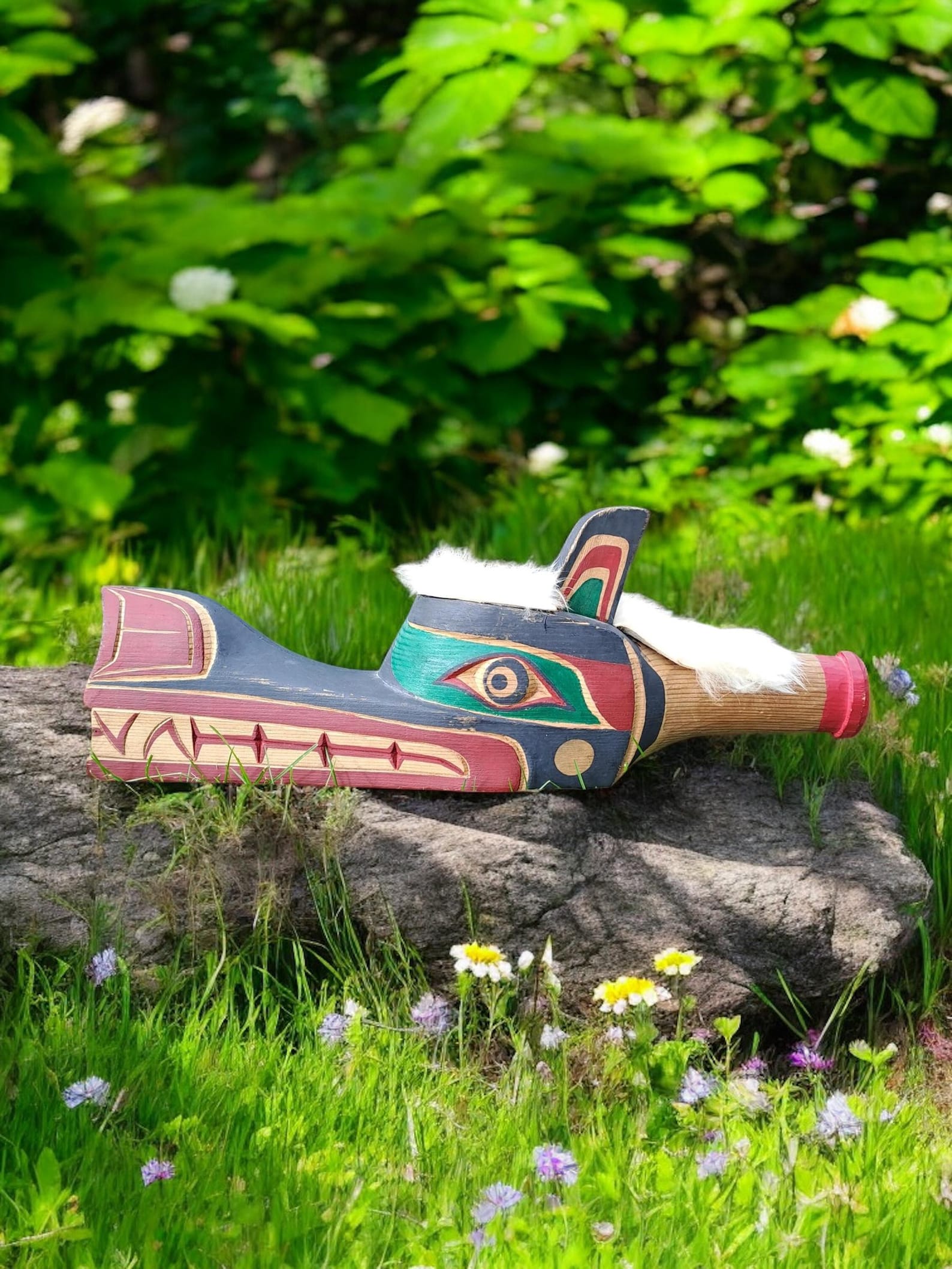 First Nations Wolf Rattle by Derek C. Heaton