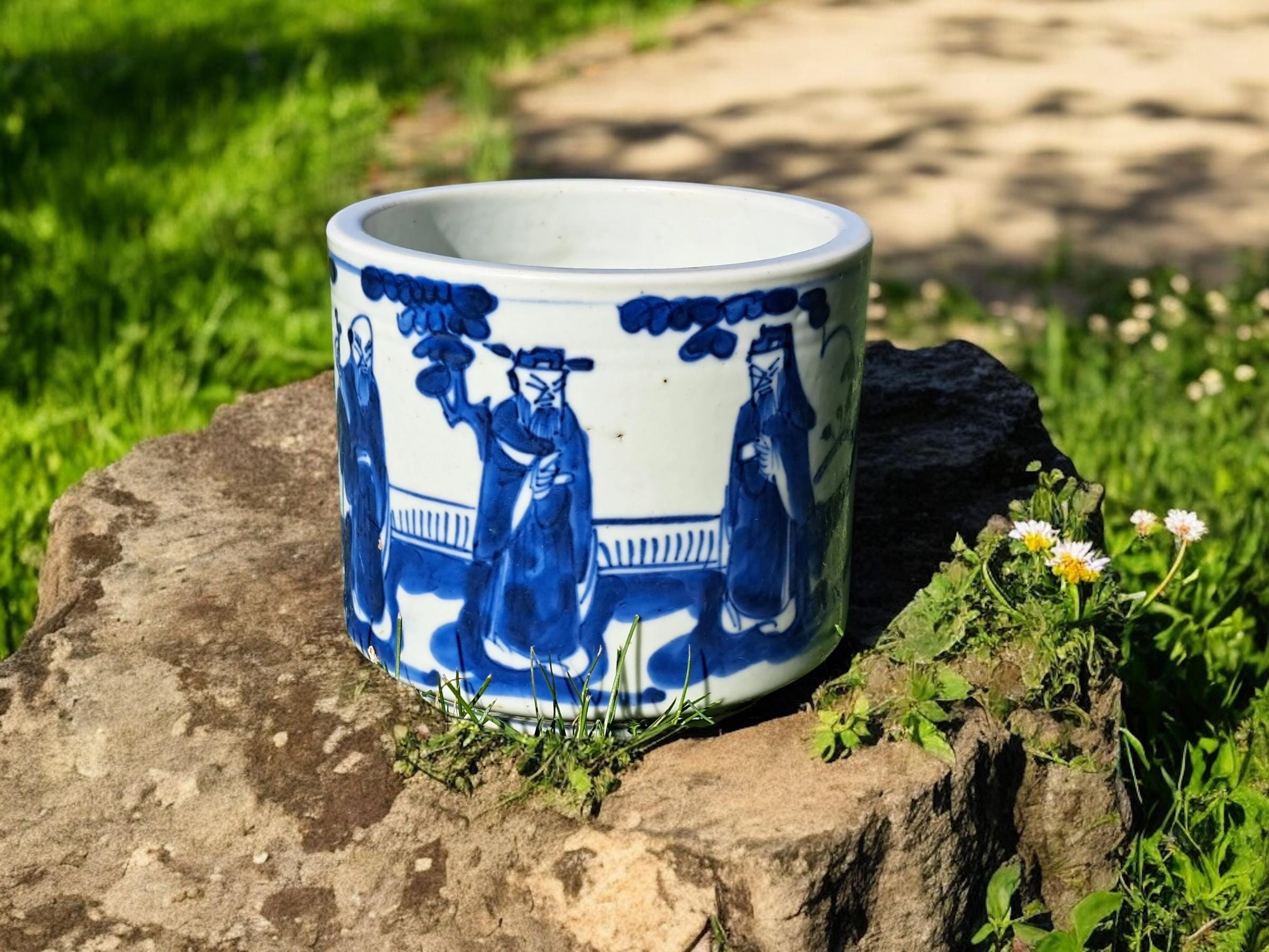 19世紀〜20世紀 中国 雲南 象青白磁 喫煙用ポット 19世紀〜