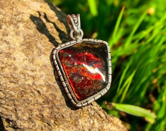 Sterling Silver Ammolite Pendant
